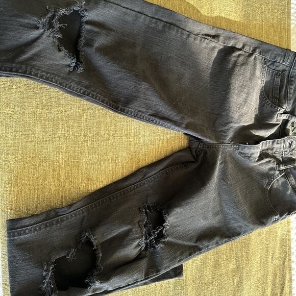 Wild Fable Black Distressed Skinny High Rise Jeans Size 8 - Picture 6 of 7